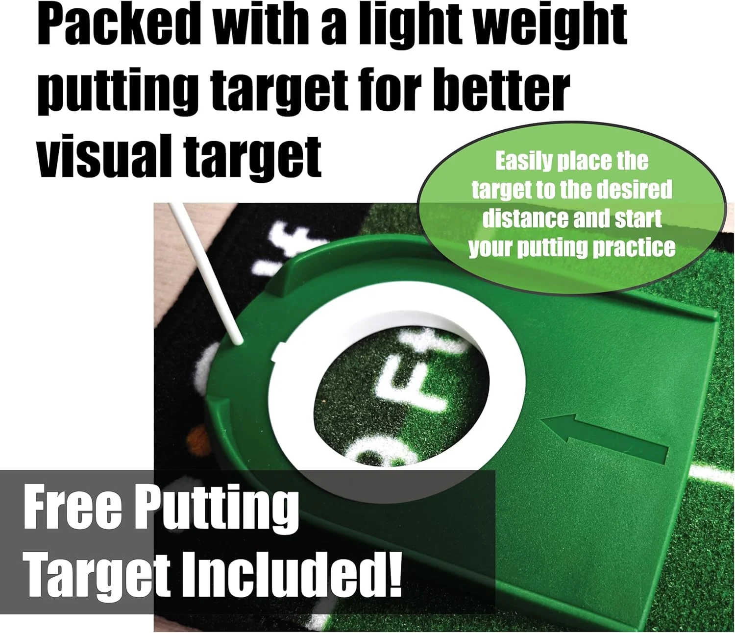 Custom Golf Putting Mat Printed Polyester Golf Hitting Mat Portable Mini Golf Mat