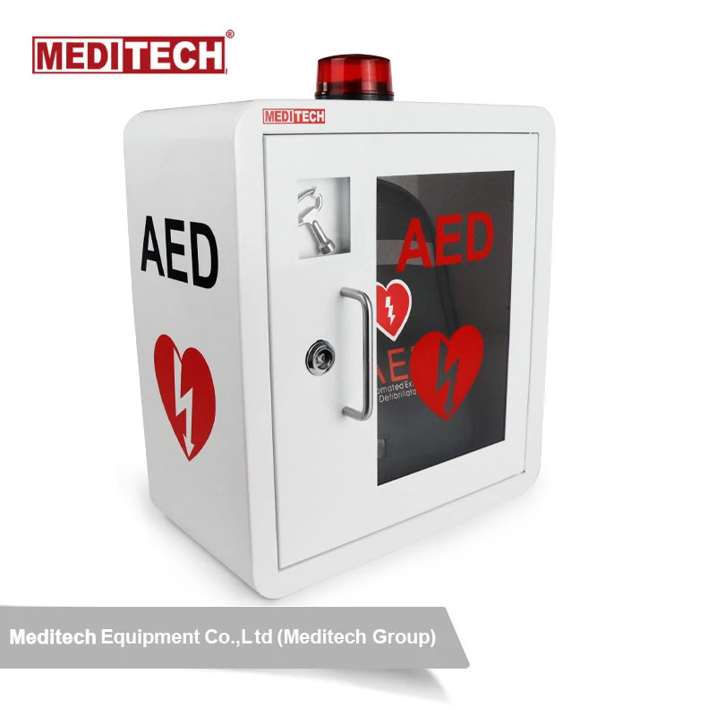 first aid box  with key AED  Alarmed Box for Automated External Defibrillator ( Cabinet)
