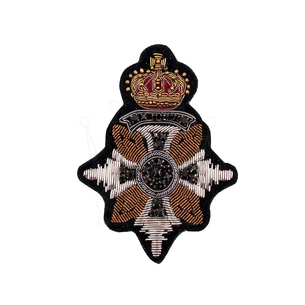 Pakistan Manufacture New Design Handmade Bullion Wire Badges Custom Made Handmade Bullion Wire Badges