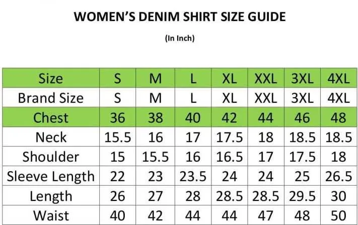 Women Shirts Denim Shirt With Double Bust Pockets Ladies Top Cotton Closure Button Shirt For Women Sws-ws-556