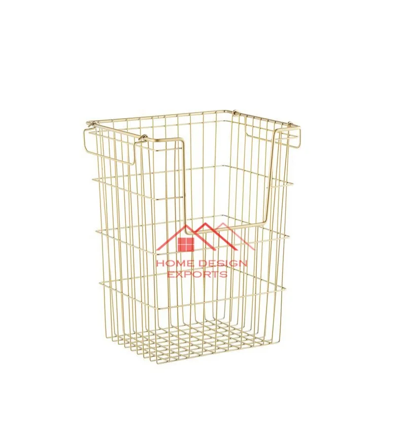 Luxury Wire Fruit Baskets New Design Wire Storage Basket Customized Size Color Home Storage Handmade Metal