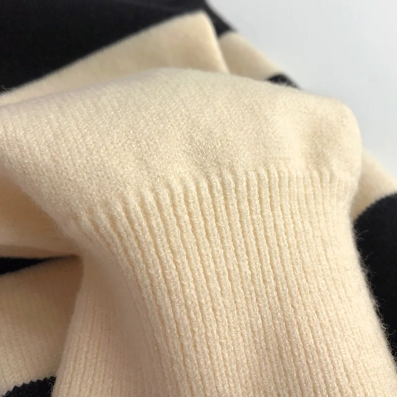 2023 Wholesale OEM ODM factory hot sell kids winter sweater long sleeve baby girl sweaters striped kids knitting sweater