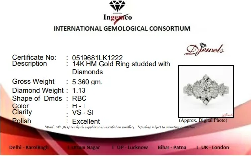 White Gold Marquise Style Pressure Diamond Engagement Ring