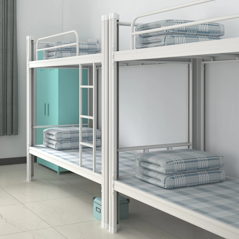 Bed Bunk Beds Loft Double Metal Hostel Steel Kids Desk Single Storage Adult Con Bunker Triple Cama Cheap Literas Hotel Litera