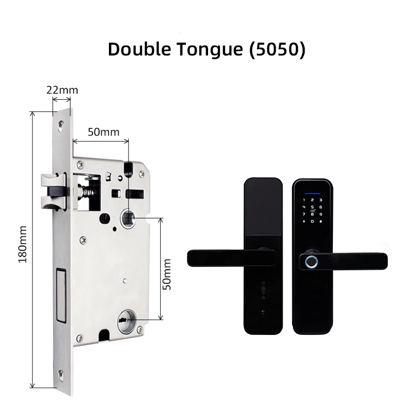 Factory Direct Safety Fingerprint Locks Screen Electronic Finger Touch Handle Home Locker Apartment Ttlock Tuya Smart Door Lock