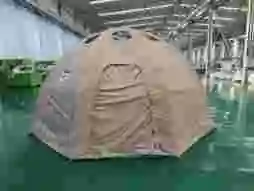 OEM factory waterproof windproof polyester fabric outdoor Luxury glamping Inflatable Tent