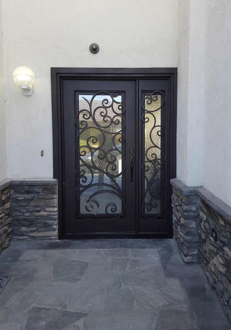 Superior Quality Iron Entrance Door Iron Door Designs Mother Son Wrought Iron Door