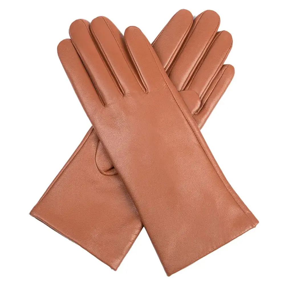 Wholesale Price Premium Pure Leather Double Palm Fashion Car Driving Gloves Breathable Soft Full Finger Fashion Leather Gloves