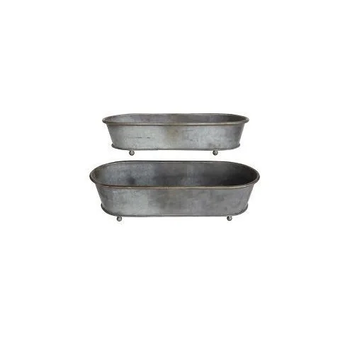 Garden Galvanized plant pot Hanging Garden bucket tin box Iron pots Flower metal Planter with Handles a