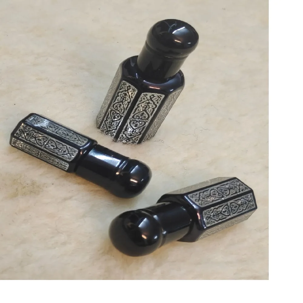 Manaal Enterprises Fancy Design 6ml 8ml Mini Small Refillable Glass Perfume Bottle Roller Glass Serum Essential Oil Attar Bottle