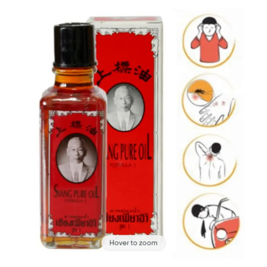 Siang Pure Oil Original Formula 2 Peppermint Menthol Relieve Dizziness 25cc