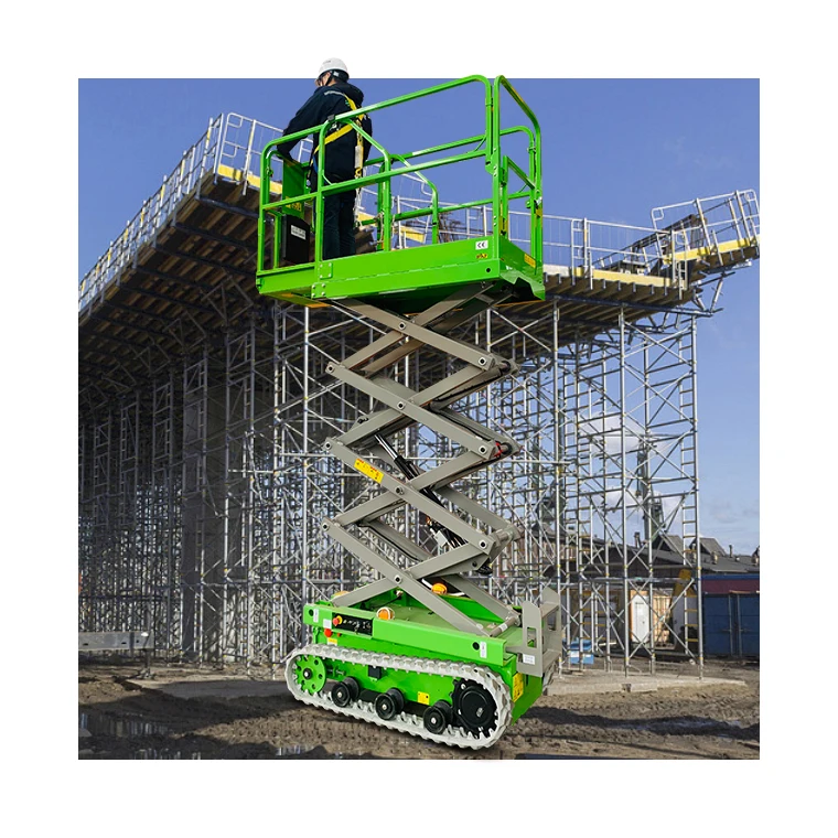 Regulating Elevator Mobile Electric Aerial Work Platform Scissor Lift Hydraulic All Terrain Use