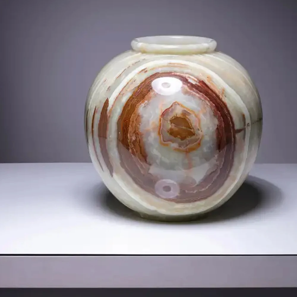 Hot Sale Hand Carved Custom made Onyx Marble Vase 2023 New Style Good Quality Onyx Marble Vase For Flowers