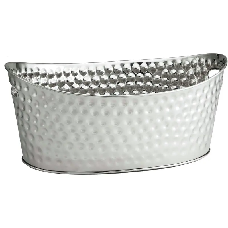 Vintage Metal Hammered Steel Ice Bucket Bottle Tubs & Cooler Container for Party Wine Chiller by WB INC INDIA