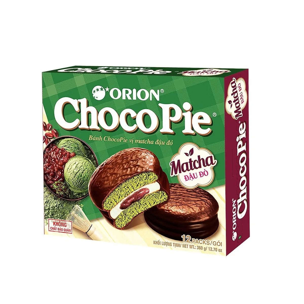 Vietnam High-Quality  Choco pie matcha red bean 360g / Wholesale  The Best Chocolate Pie