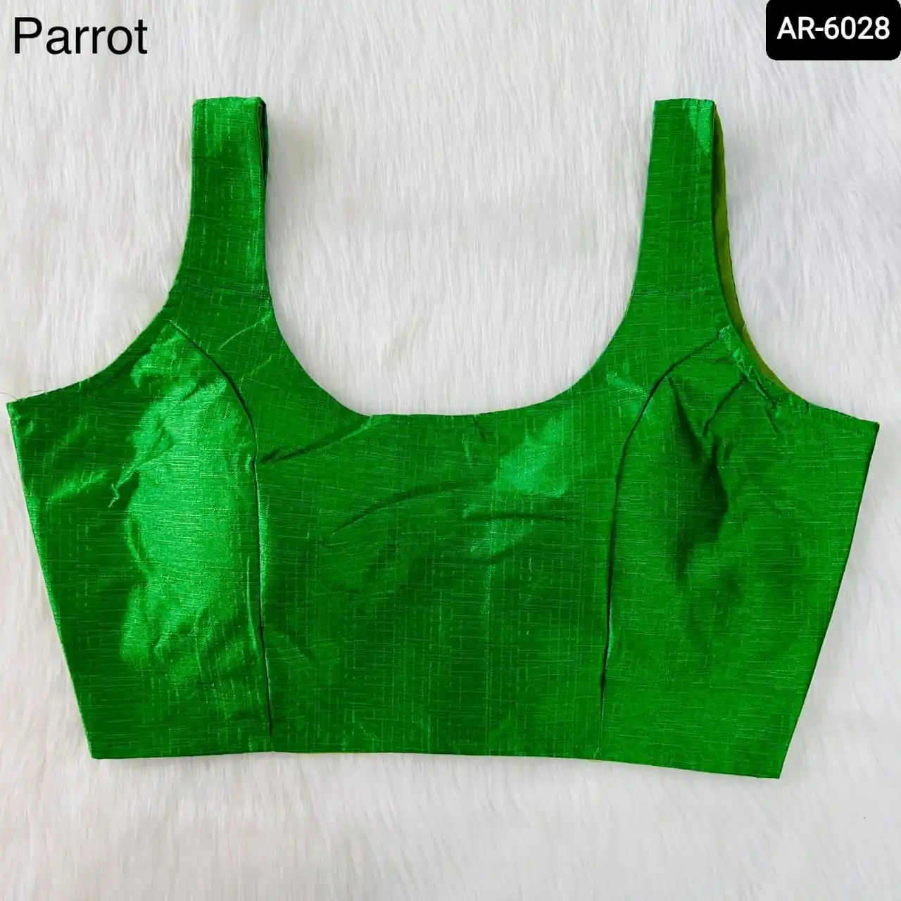 New Indian Designer Style Bollywood Plain Blouse with Heavy Phantom Silk with Fusing Pasting Free Size fully Stitched Blouse