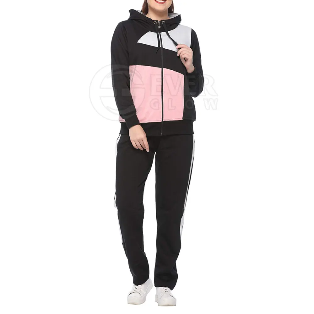 Custom Logo Women Jogger 2 Piece Fitness Clothing Sweat Track Suits Jogging Sport Suit Women Tracksuits