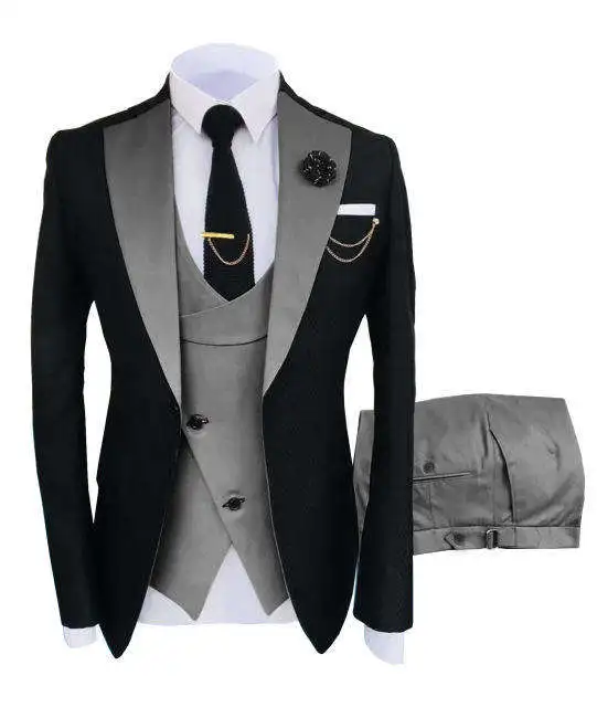 Wholesale Cheap Tate Men Suit Set 2023 Business Office Suit Sets Large Size For Men Coat Pants Wool Rich Classic Suits In 2 Pcs