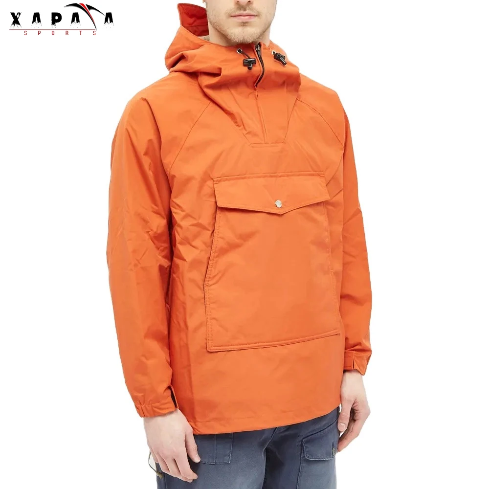 Half Zip Nylon With Hood Anorak Windbreaker Jackets,IN Hot Sale Anorak Windbreaker Jackets  By XAPATA SPORTS