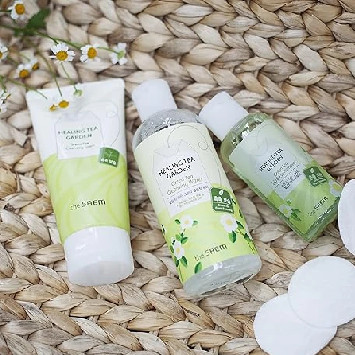 Korea wholesale THE SAEM Healing Tea Garden Green Tea Cleansing Foam 150ml Mild Moisturizing Facial Foam with Rich Bubble