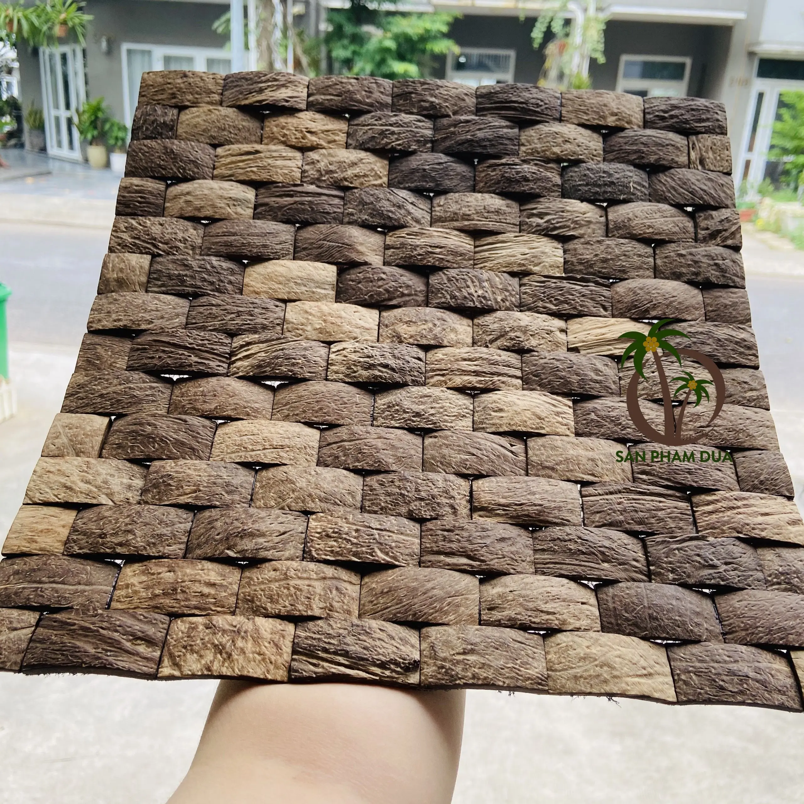HOT TREND 2023 COCONUT SHELL WALL PANEL NATURAL COCONUT SHELL PANELS FROM COCO - ECO BRAND