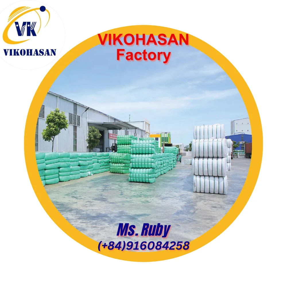 Low Price 15D/20D HC Slick White Holow Conjugated Recycled PSF Vikohasan Manufacturer for flame retardant glass cotton
