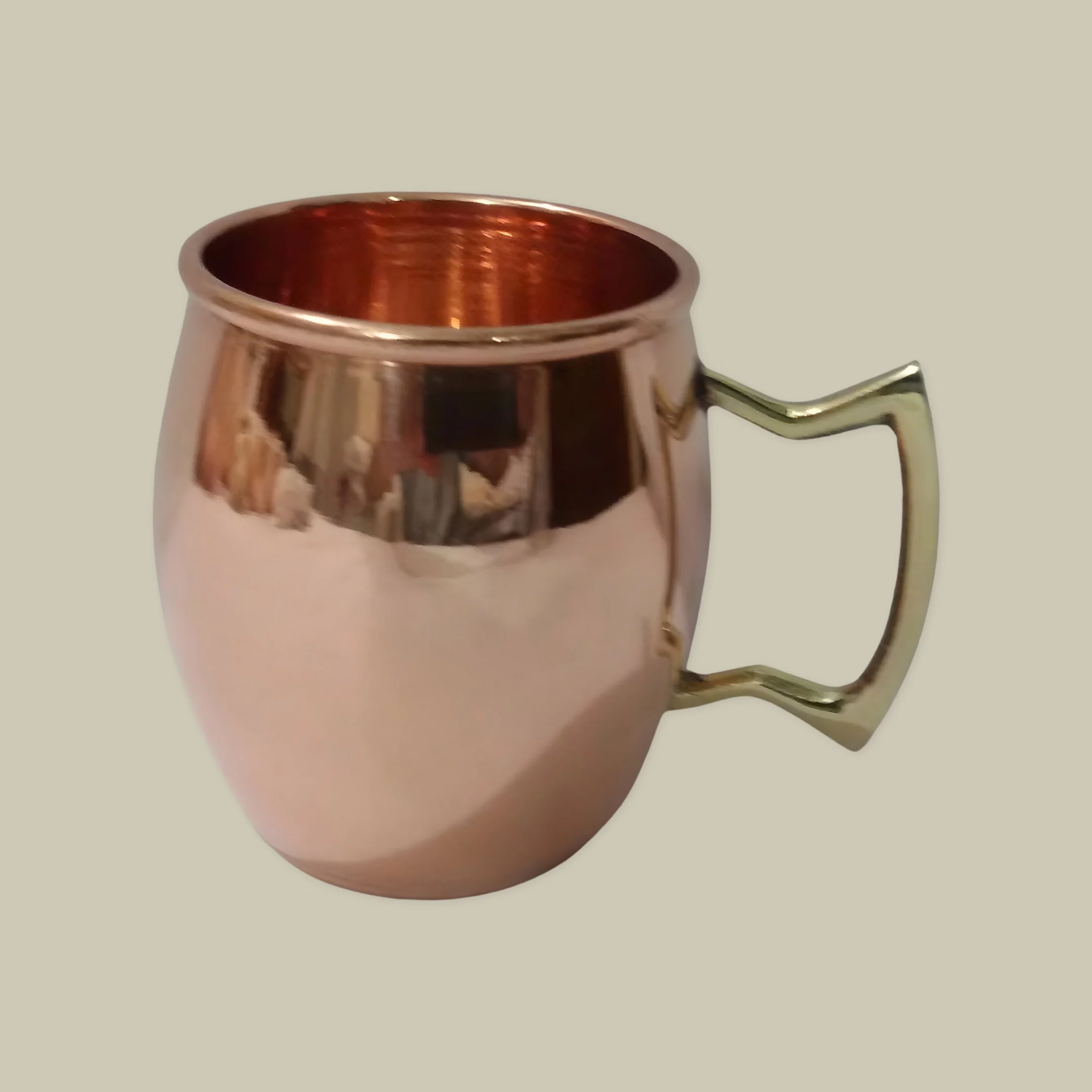 100% Pure Copper Moscow Mule Mug - 24 Oz with Brass Handle High Quality Polish for Home Decoration Mugs