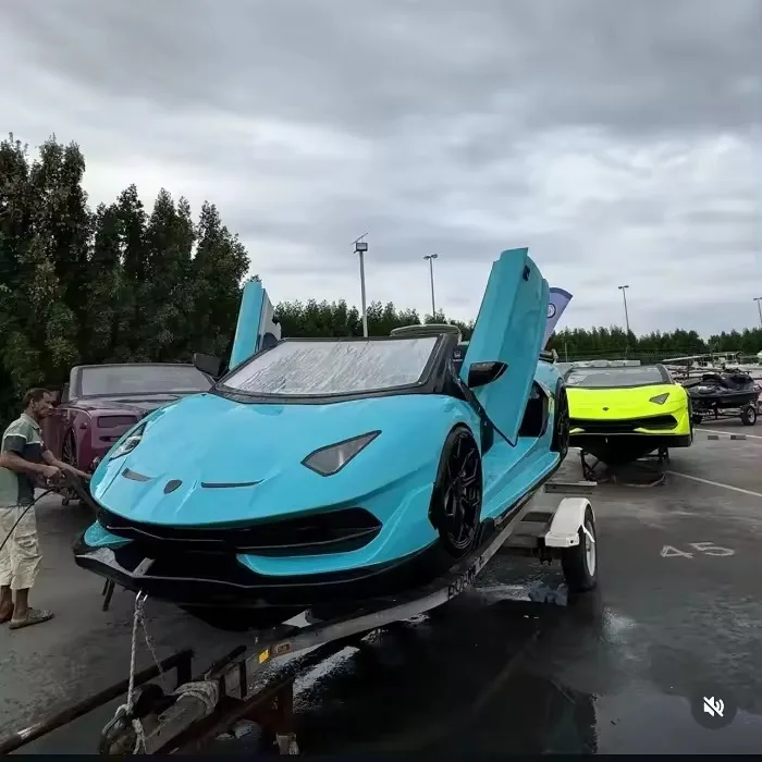 FREE SHIPPING FOR Lamborghini Ocean Water Sports Jet Car Boat for Entertainment and Fun Sea Ocean Sports free trailer