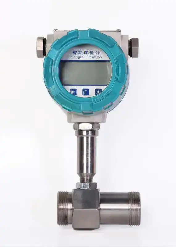 24VDC 2 Inch Tri-clamp Temperature Meter Sensor Turbine Flowmeter Diesel Fuel Counter Liquid Flow Meter for Chemical Industry