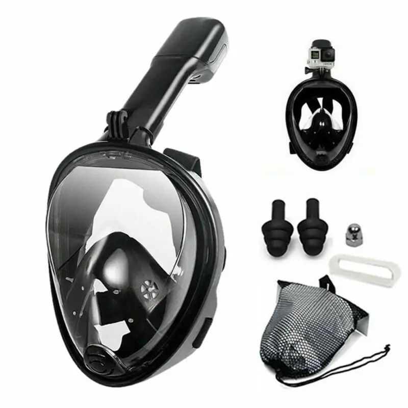 Underwater full face diving mask full face goggles snorkel scuba camera diving mask for adults and kids