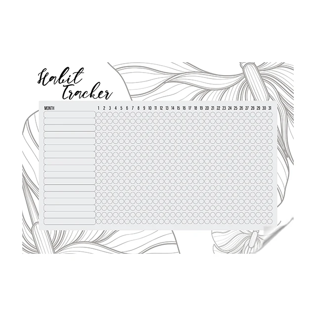 Reusable Monthly Planner Organizer Model-12 Durable Polystyrene Material Dry-Erase Whiteboard Surface Static Electricity Holding