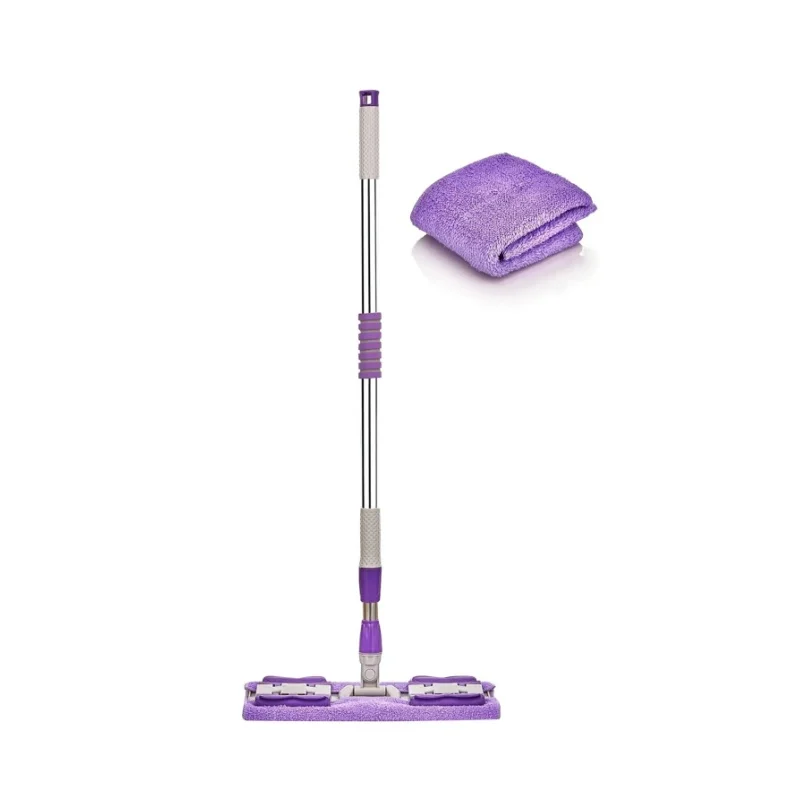 360 Degree Rotating Magic Flat Mop with Plastic Clip-On Handle 360 Degree Rotating Magic Flat Mop for Household Floor Cleaning