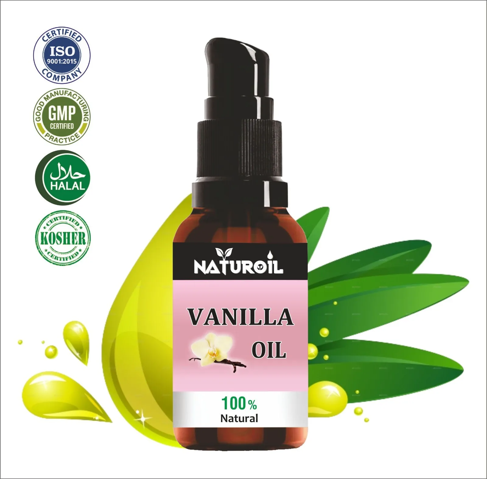 100% Pure Essential  Natural Organic Vanilla Essential Oil