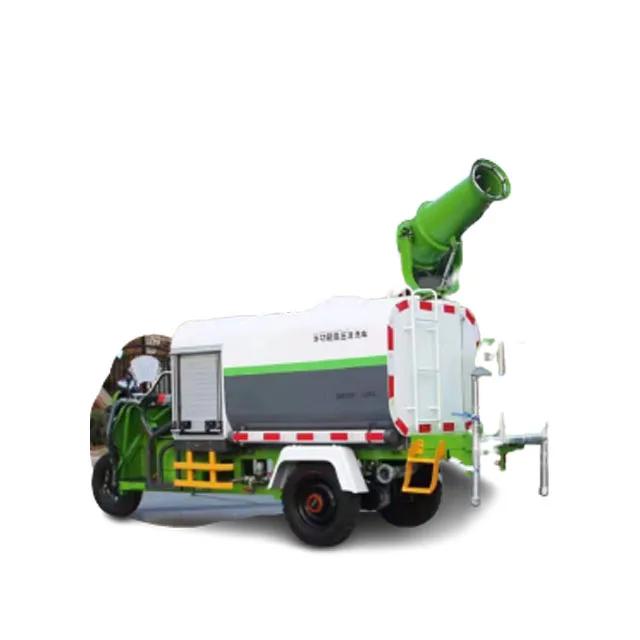 1.2 CBM Air sanitation electric tricycle fog cannon sprinkler road dust collector