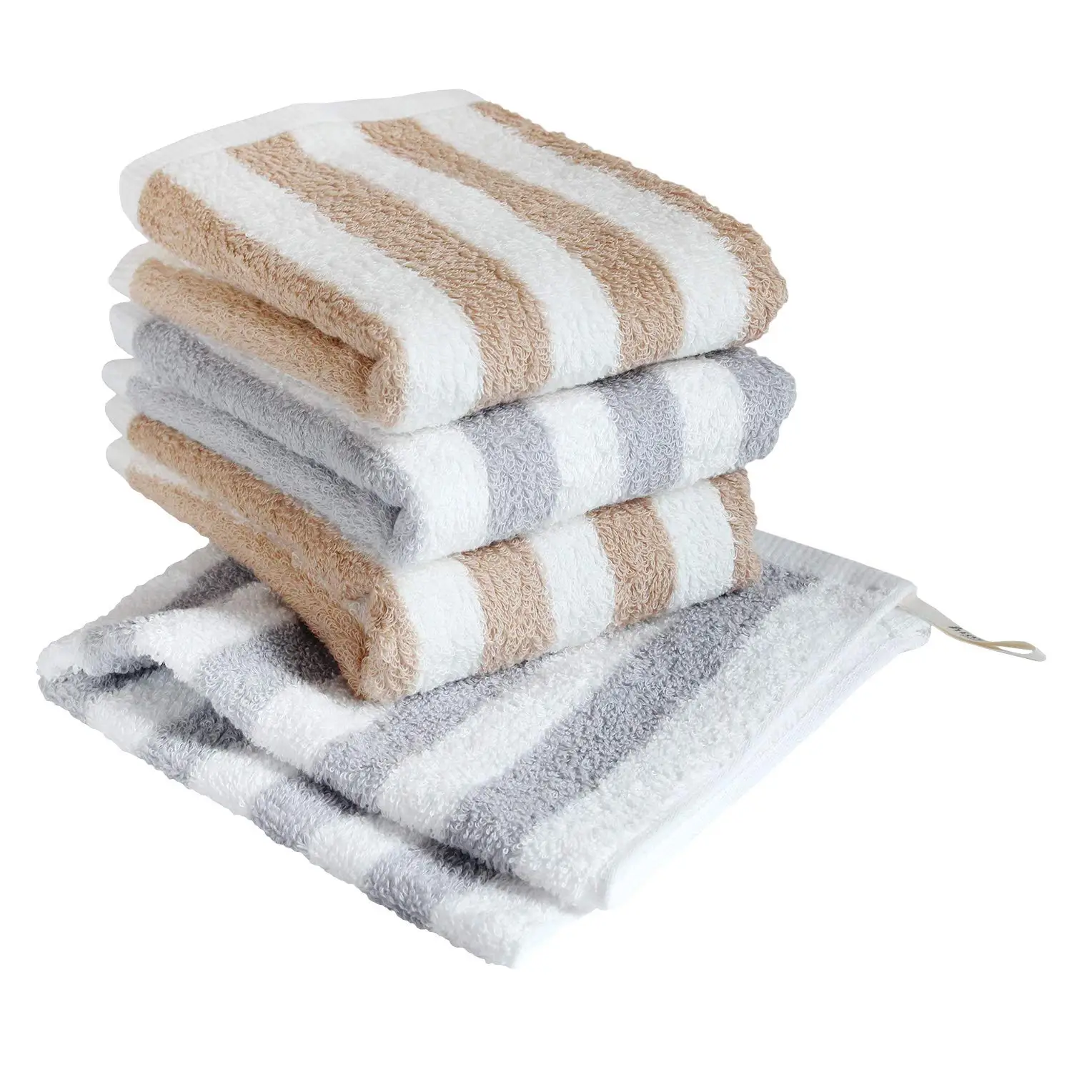 [Wholesale Products] HIORIE Osaka Senshu Brand Stripe Towel 100% Cotton Washcloth 40*40cm 450GSM Hand Towel Thick Soft