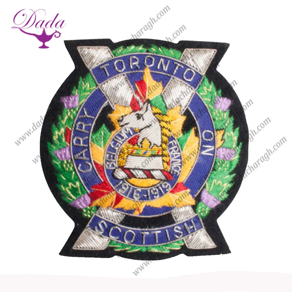 Hand Embroidered USN motif Metal Thread Bullion Wire American Officer Crest, Badge, Shadow Box, Patches, Naval