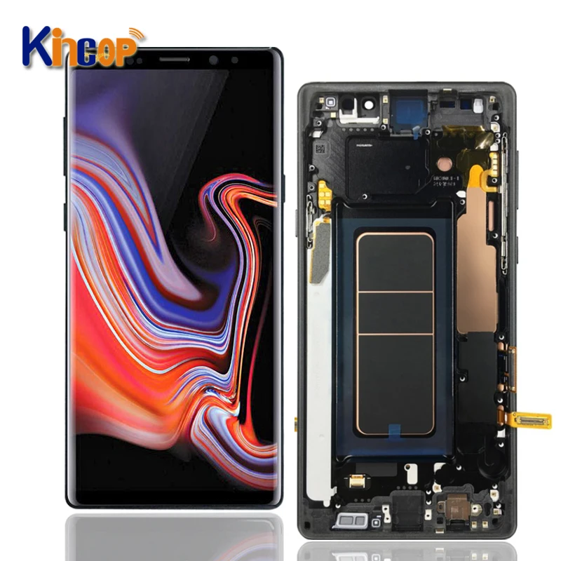 Mobile Phone LCD For Samsung Galaxy Note 9 with Frame N960F N960U LCD Screen Display Digitizer Assembly for Note 9 LCD Con Marco