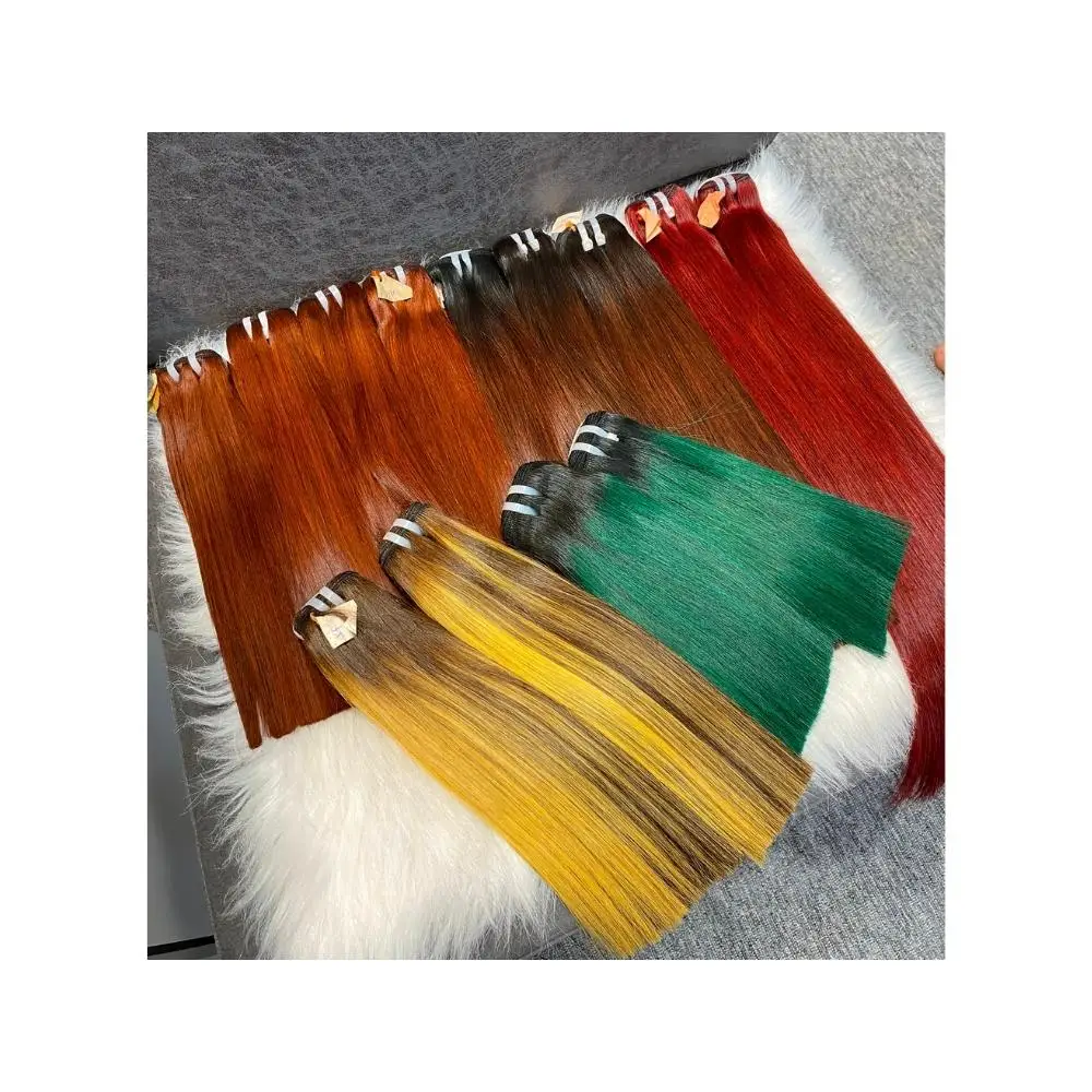 New Products Wholesale From 5 Bundles of Straight Hair Dyed to Order With Original Collection Hair Extensions