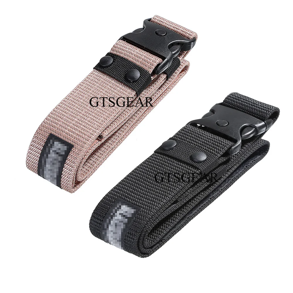 BL03 Black outer belt dot plastic buckle American outer belt outdoor canvas tactical training adjustment belt