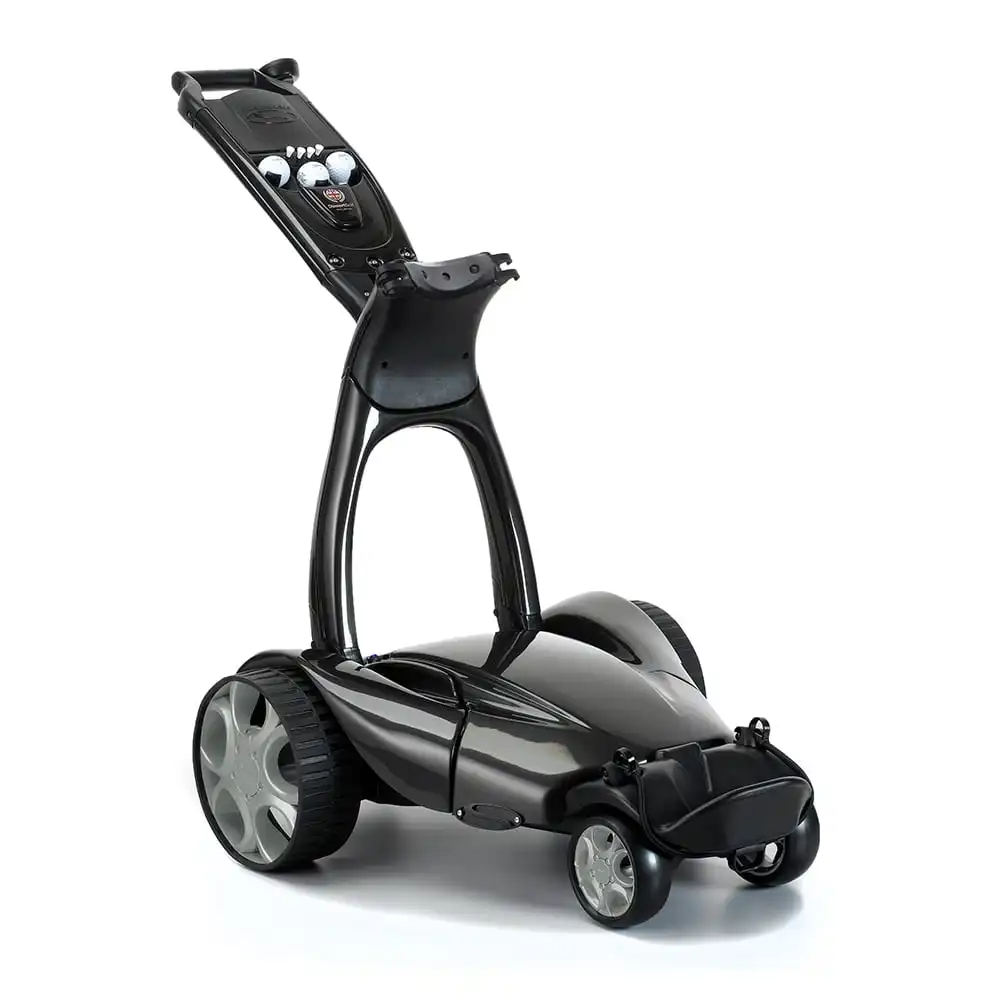 HOT  Stewarts Golf x10 x 9 Follow Range Electric Trolley Cart With Extra Battery at Wholesale Rate BUY NOW !