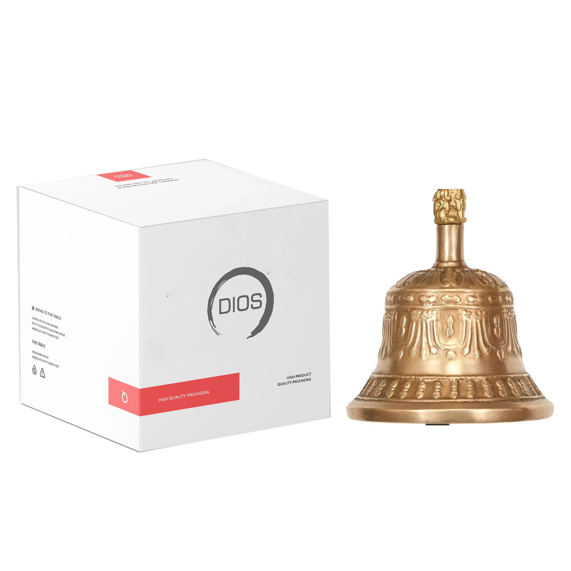 Strong Pure brass Hand bell With Wooden handle new Look Metal Peon Bell For Office In Wholesale Price in set