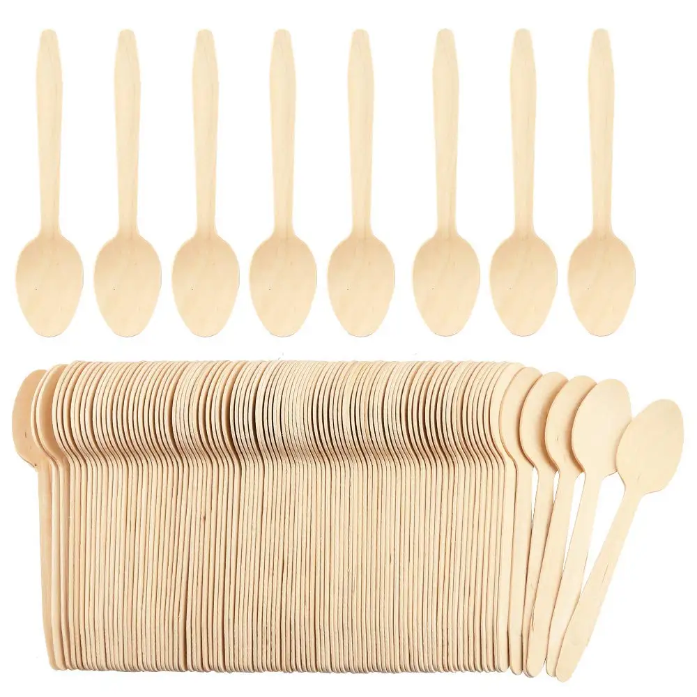 High Quality Biodegradable Wooden Cutlery Disposable Wood Spoon Manufacturers from Vietnam