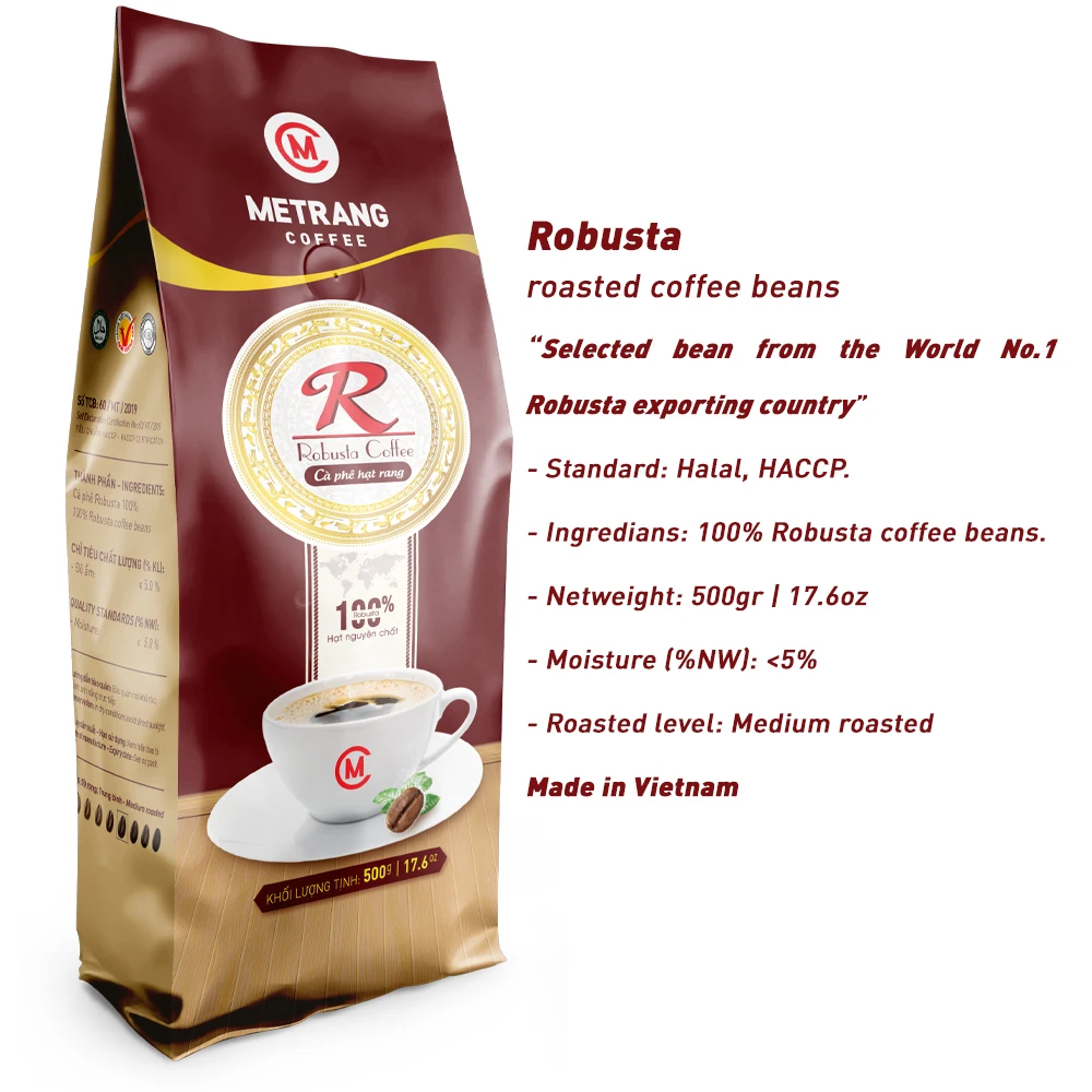Medium Roaste Type Caffeinated Arabica Coffee From vietnam In Bag Packaging Robusta roasted coffee beans