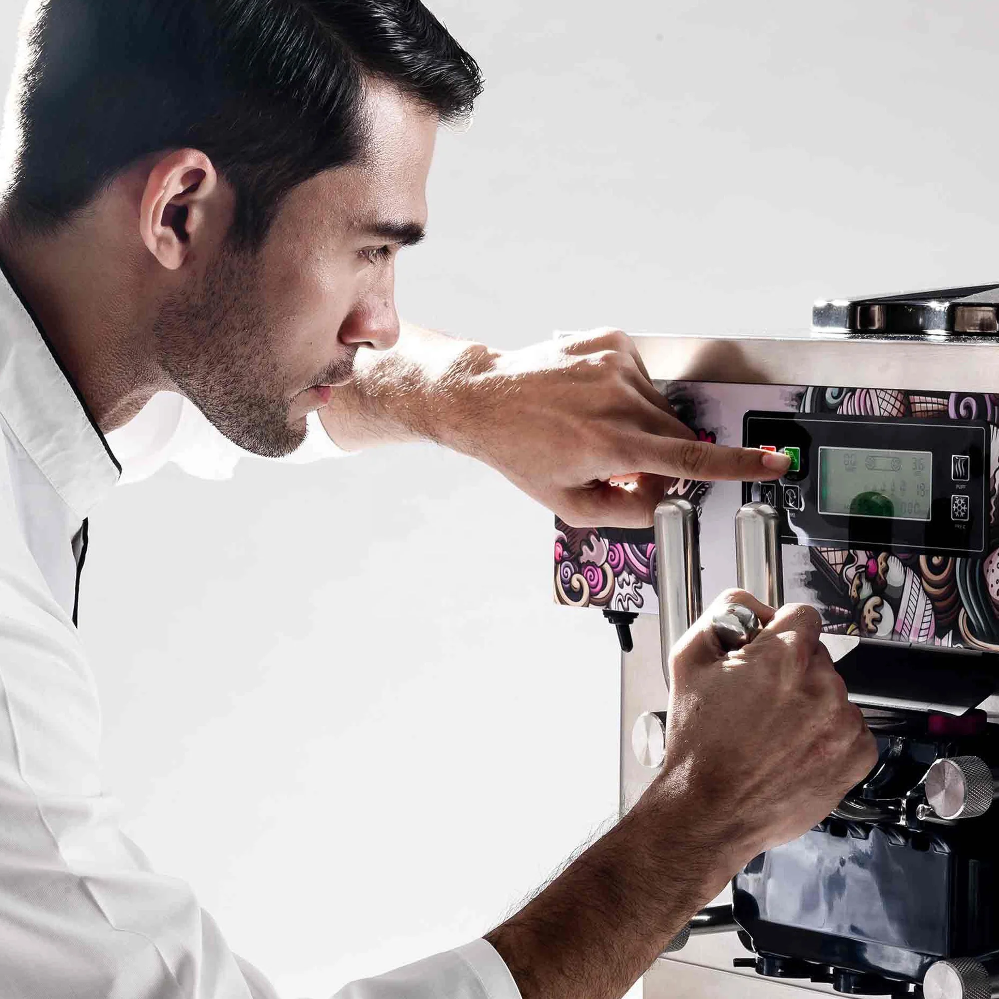 Rasa Royal Premium Ice Cream Soft Serve Countertop Machine for Commercial Use, Two Flavor, Digital Control, Twin Twist, Pump