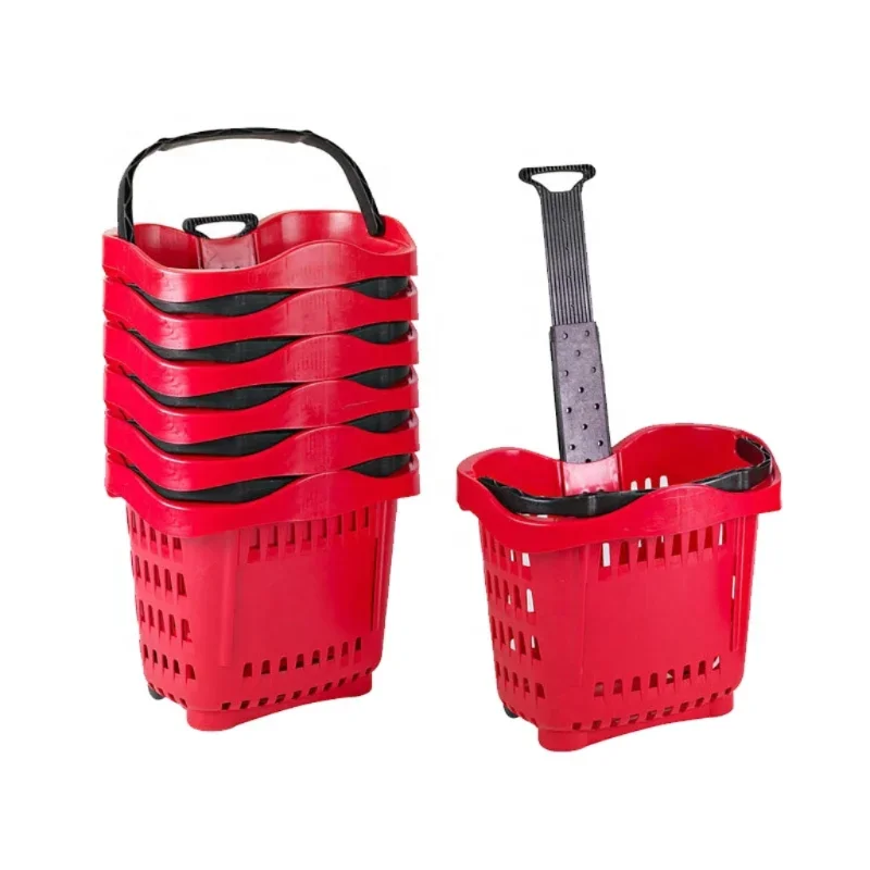 Supermarket Equipment - Supplies - wheeled plastic basket