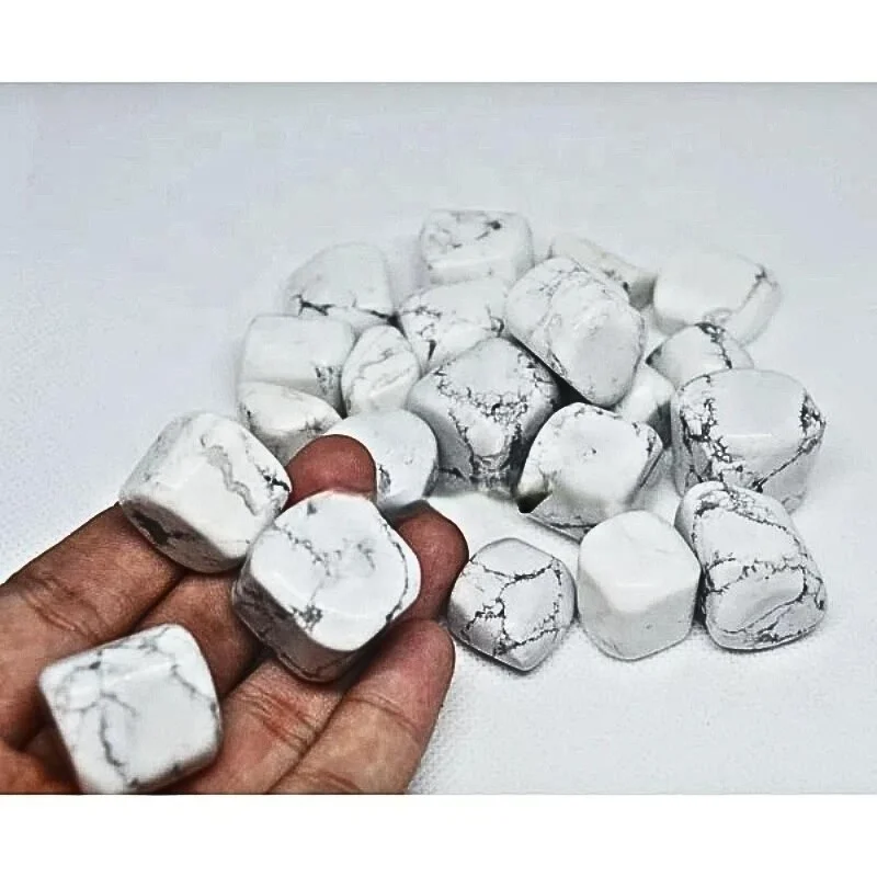 Top Selling Howlite Crystal Tumble Stone Agate/Quartz Reiki Meditation Chakra Gems Wholesale Healing Minerals Rocks Home