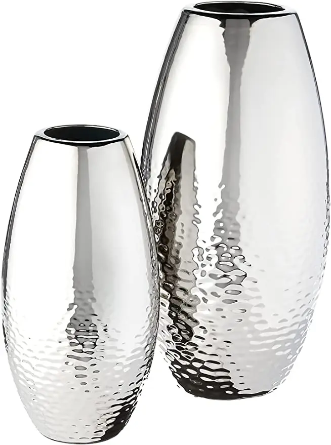STYLISH ALUMINIUM GOLD PLANTER LARGE METAL POT WITH MANGO WOOD STAND MODERN FLOWER POT DECOR FOR LIVING ROOM