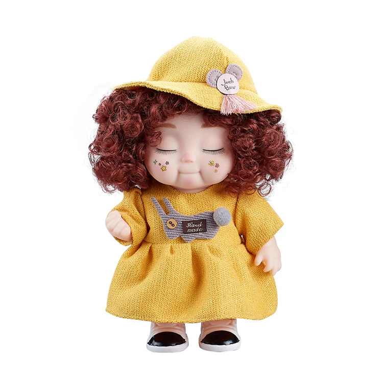 kawii diy fairy dolls with clothes dress Mini doll 30 cm movable joint kids toys for girls with 3D big eyes