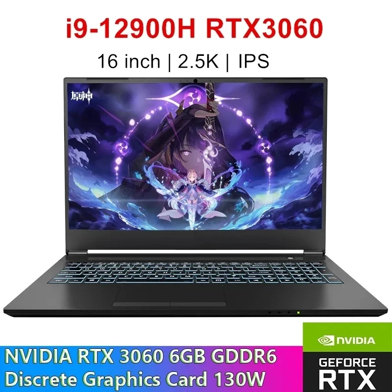 Brand New Portable Support Custom Logo I9-12900H 16 Inch 1920*1200 Ips Screen Laptop Computer Fingerprint Unlocking