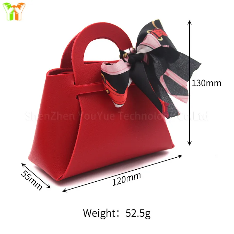 Creative Leather gifts Box With ribbon Wedding Favors and Candy Boxes For Birthday Party Supplies Chocolate Box Package